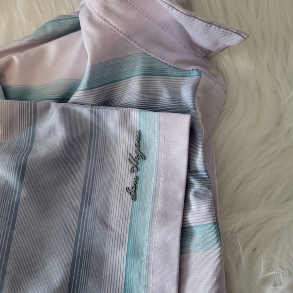 Ben Hogan Blue and White Polo Shirt, Size Medium. - Picture 4 of 4